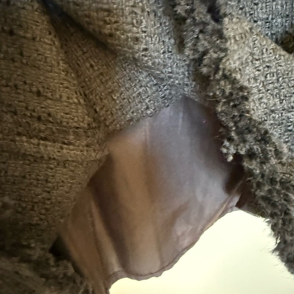 H&M Black Boucle Wool Blend Short Sleeve Mini Dress in Size XL - Picture 5 of 10